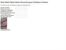 Tablet Screenshot of blackscholes.markoblad.com
